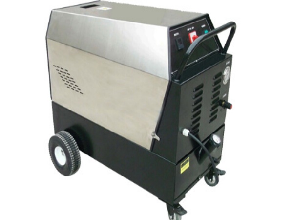 Dual-mode industrial hot and cold high pressure washer with wheels