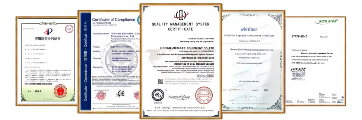 CE and ISO 9001 certification
